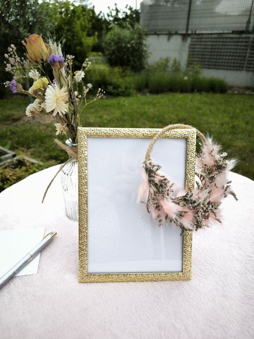 Mini-couronne brume rosée