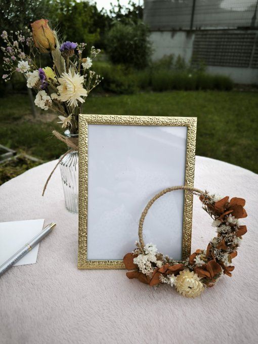 Mini couronne hortensia terracotta